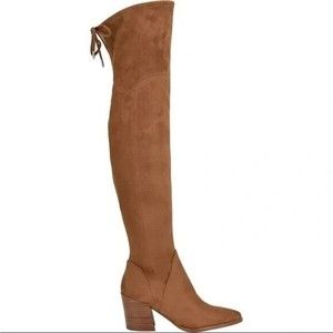 Marc Fisher Women Brown Almond Toe  Comara Block Heel Over The Knee Boots 7 M